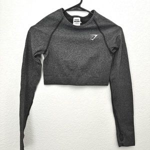 Gymshark crop top with long sleeves